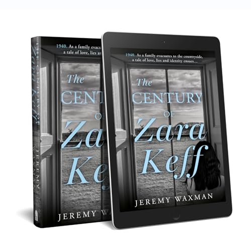 Book cover depicting a window and a woman’s silhouette, titled “The Century of Zara Keff.”