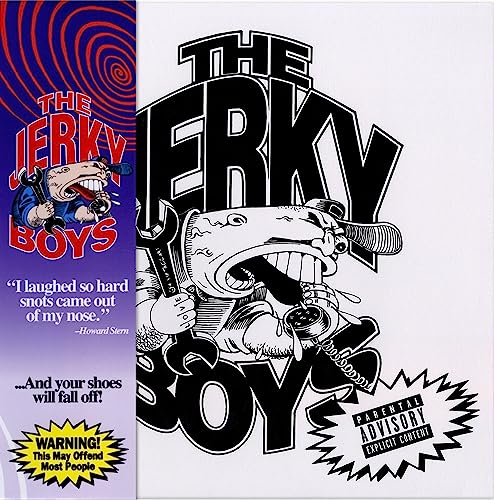Vinyl album cover for “The Jerky Boys” featuring cartoonish, aggressive imagery.