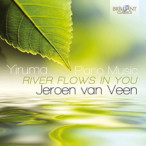 CD cover for Yiruma’s “River Flows In You” with leaf and water.