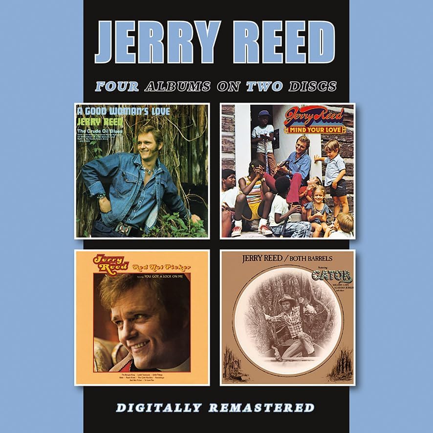 CD cover art featuring four Jerry Reed album covers on a light blue background.