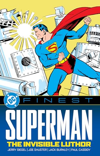 Superman flies toward metallic structures, cover of "DC Finest: Superman" comic.