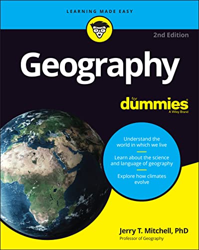Book cover of Geography For Dummies, 2nd Edition, featuring an image of the Earth.