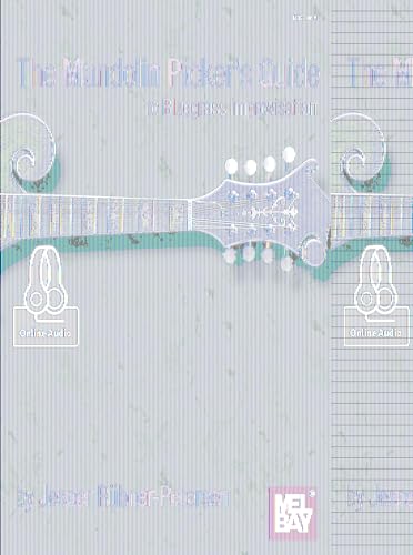 Book cover: "Mandolin Picker's Guide to Bluegrass Improvisation" with a mandolin.