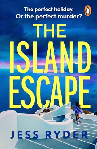 Book cover: "The Island Escape" with a coastal scene and a lone figure.