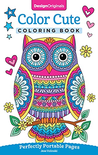 Coloring book cover featuring a detailed, colorful owl illustration.