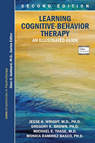 Book cover for Learning Cognitive-Behavior Therapy with abstract yellow and blue background.