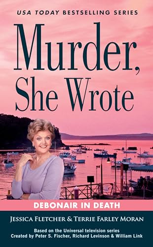 Book cover: "Murder, She Wrote" featuring Angela Lansbury and a coastal scene.
