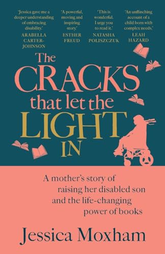 Book cover: "The Cracks that Let the Light In" with a person in a wheelchair.