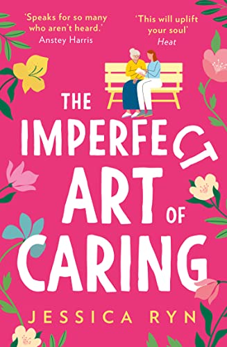Book cover: “The Imperfect Art of Caring” with illustration of two people on a bench.