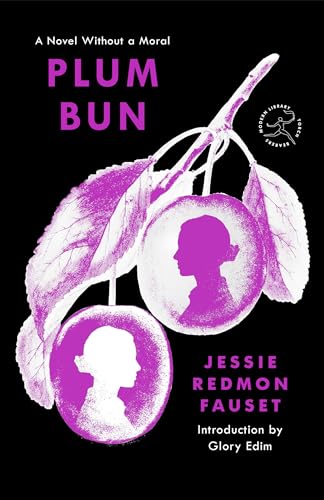 Book cover: “Plum Bun” with plums featuring silhouette portraits.