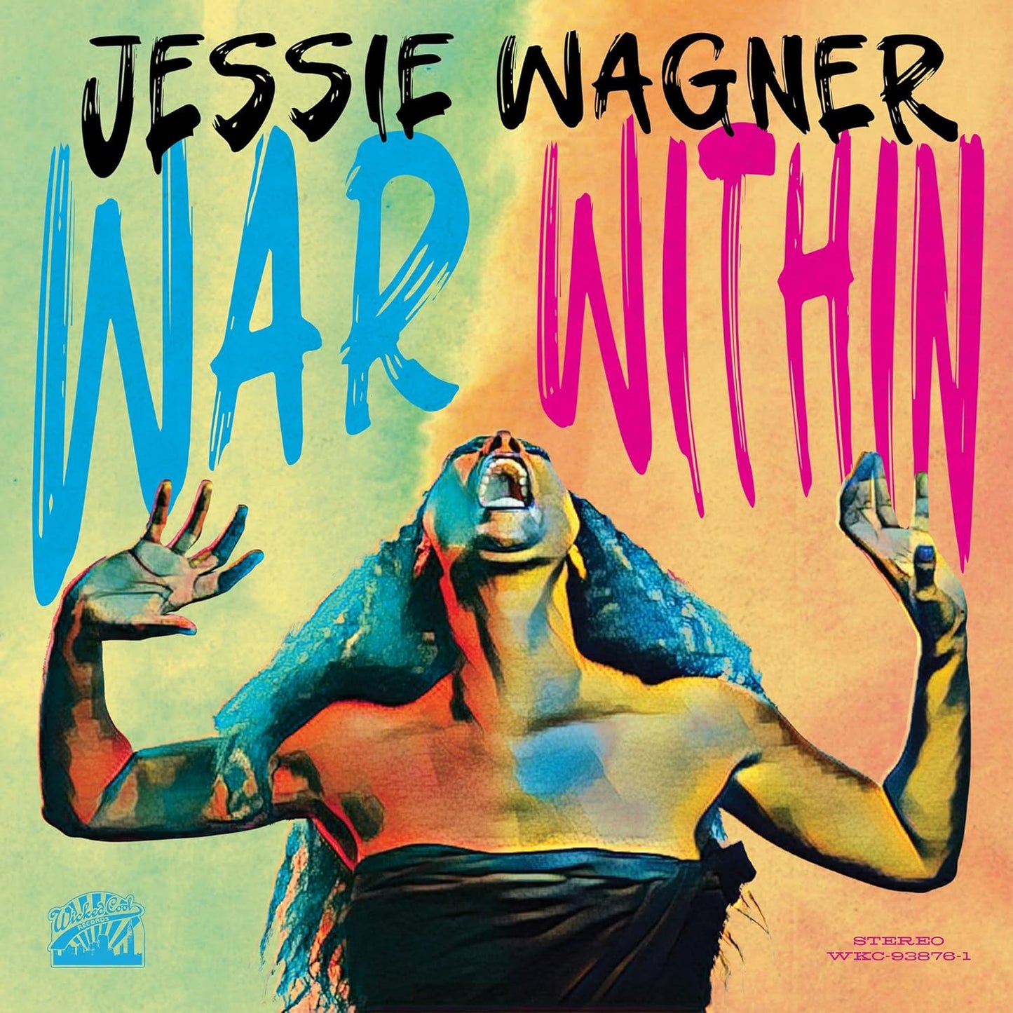 Vinyl record of Jessie Wagner's "War Within" album, black cover art.