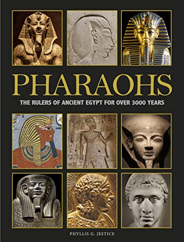 Book cover featuring portraits of Egyptian pharaohs and artifacts.
