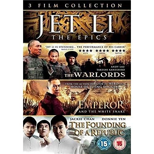 DVD cover for "Jet Li Collection" featuring three film titles and actors.