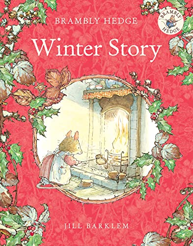 Book cover: “Winter Story” depicts a mouse by a cozy fireplace.