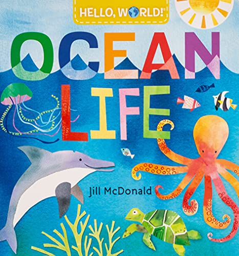 Book cover with colorful illustrations of ocean animals and text.