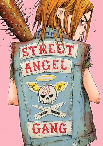 Comic book cover: young person with spiked weapon and gang vest.