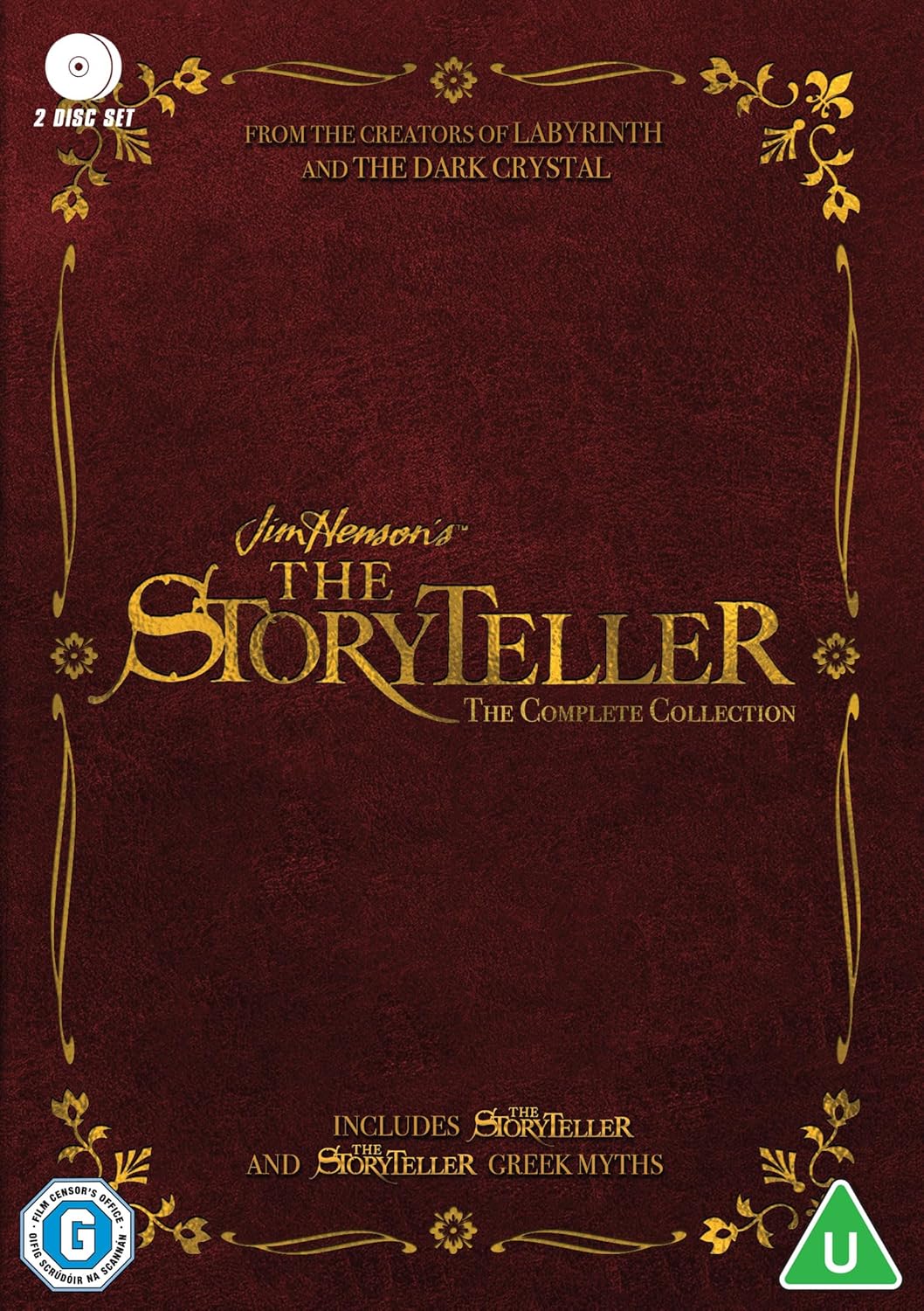 DVD cover for Jim Henson's The Storyteller: The Complete Collection on a red background.