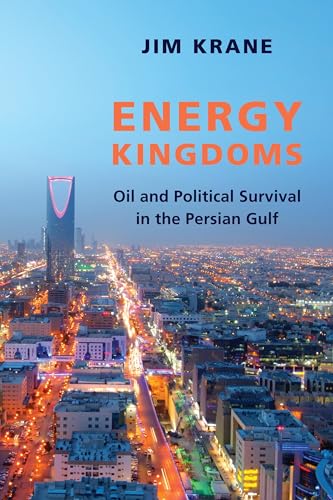 Book cover: “Energy Kingdoms” with a city skyline and tower image.