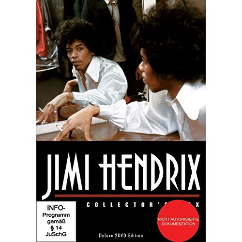 Jimi Hendrix DVD collector’s box cover with a photo of the musician.