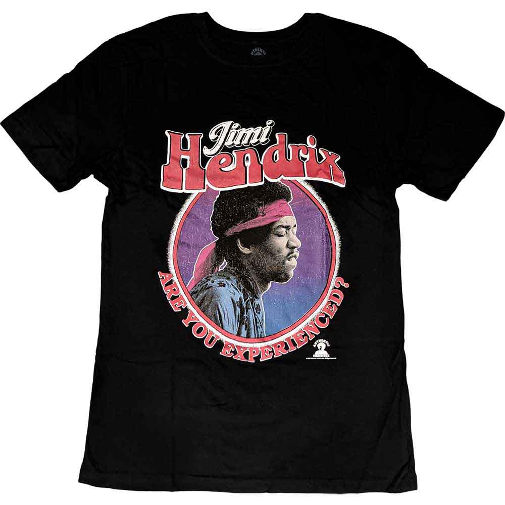 Unisex X-Large black t-shirt featuring the Jimi Hendrix Are You Experienced album cover art.