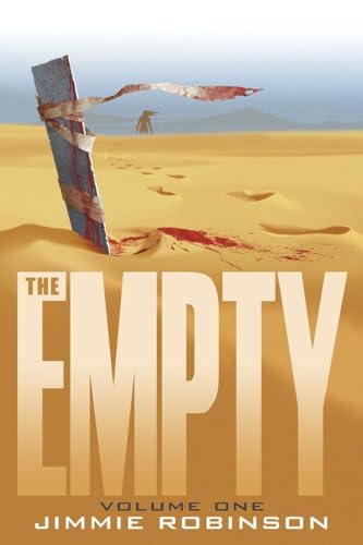 Book cover: desert landscape with a broken, taped-up monument and large text.