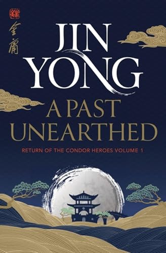 Book cover: “A Past Unearthed” by Jin Yong, with a pagoda and moon.