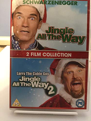DVD cover for "Jingle All The Way" 1 & 2, featuring Arnold Schwarzenegger.