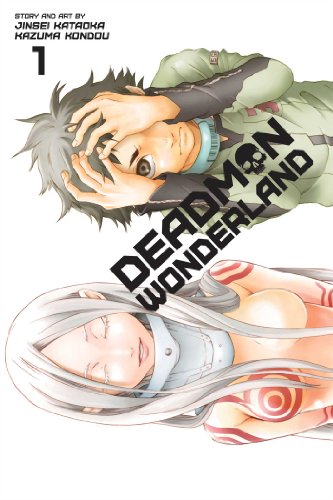 Manga cover showing a boy holding his head and a girl with white hair.