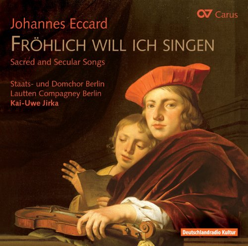 "CD cover with Renaissance painting of man playing violin, accompanied by a boy."