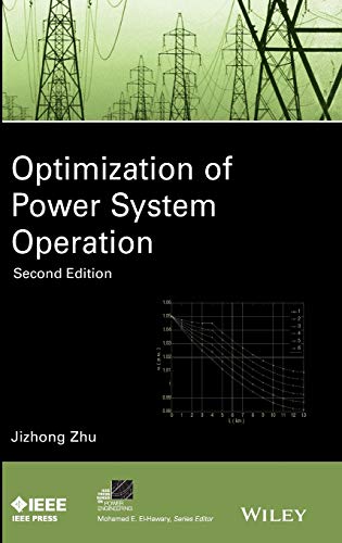 Book cover: "Optimization of Power System Operation," second edition, with power lines.