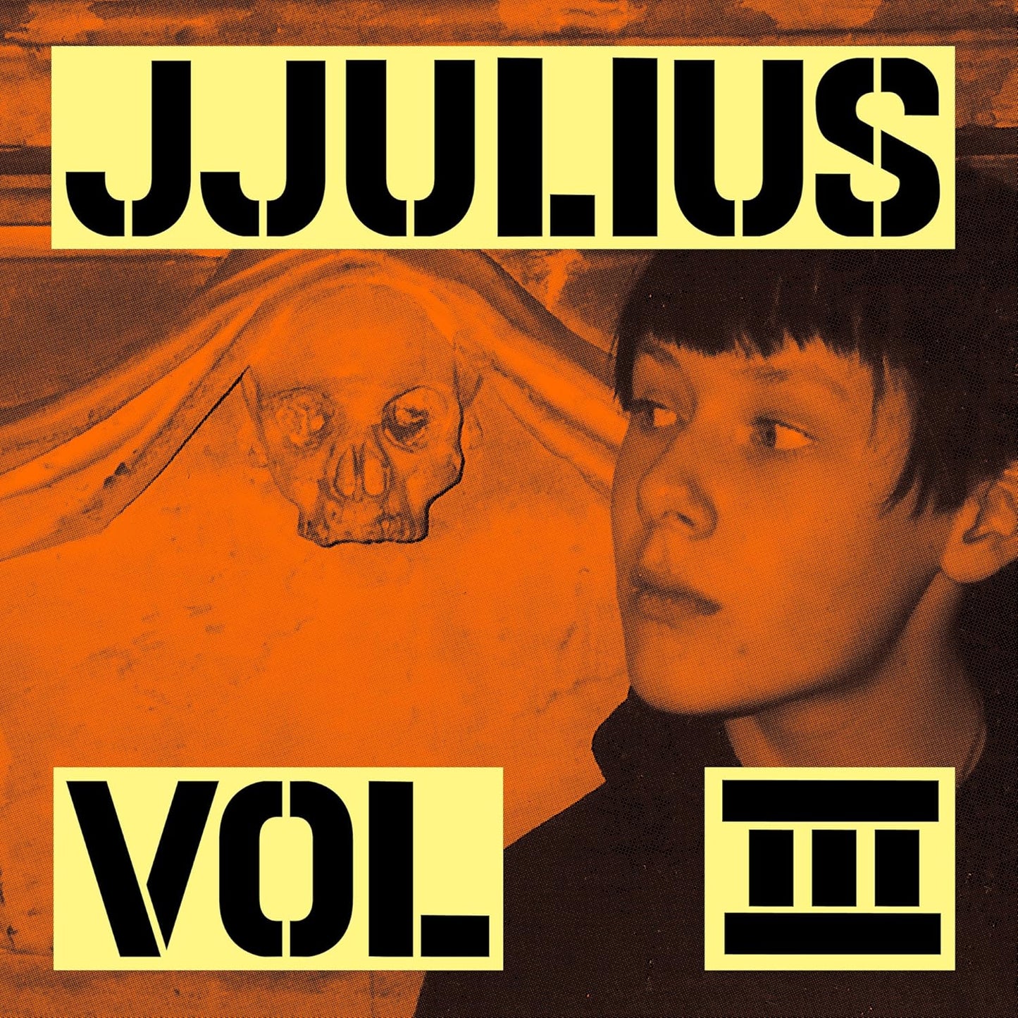 Album cover for Jjulius Vol. 3 featuring a portrait and skull imagery.