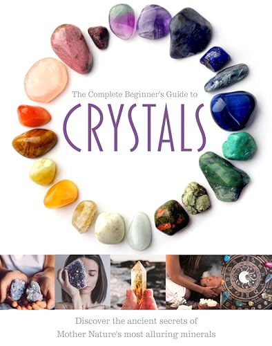 Book cover featuring colorful crystals and images of people meditating.