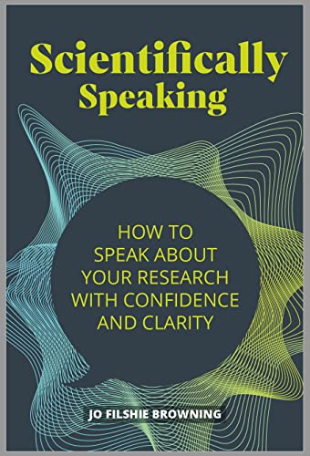 Book cover: "Scientifically Speaking" with abstract swirling lines and text.