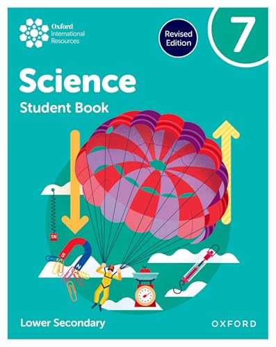 Oxford International Science Student Book 7 cover featuring a parachute and scientific illustrations.