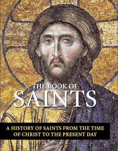 Book cover featuring a mosaic of Jesus Christ with the title The Book of Saints.