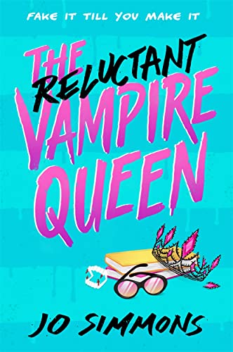 Book cover: “The Reluctant Vampire Queen” with a tiara and glasses.