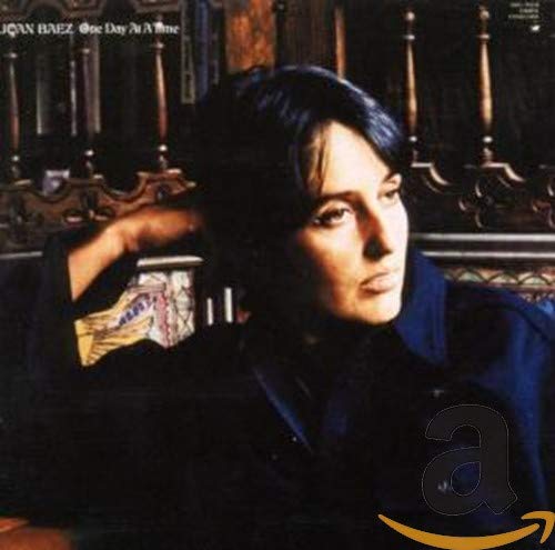 Joan Baez album cover, “One Day At A Time”, portrait with candles.