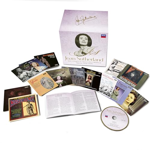 CD box set featuring opera singer Joan Sutherland and accompanying booklets.