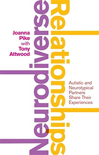 Book cover with stacked text: “Neurodiverse Relationships” in purple and gold.