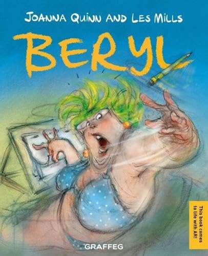 Book cover illustration of a woman with green hair in a blue bikini.
