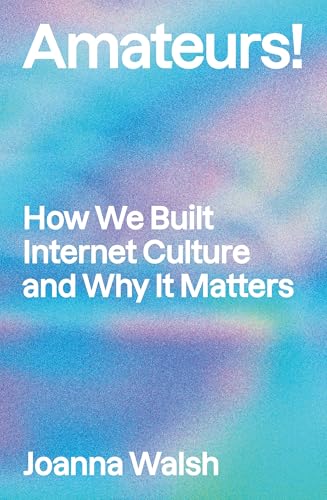 Book cover with white text on a blurred, grainy blue and purple gradient background.