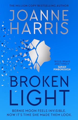 Book cover with blue background featuring a shattered white silhouette of a face.
