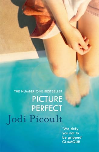 Feet dangling over a bright blue swimming pool, book cover.