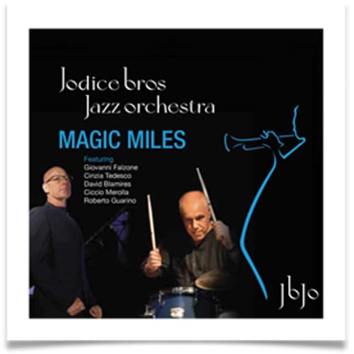 CD cover: jazz musicians, blue abstract design, and album title "Magic Miles".