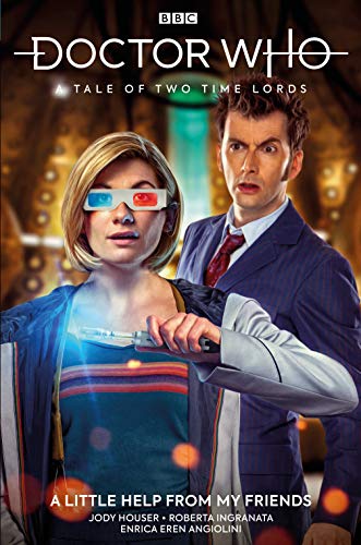 Doctor Who book cover featuring the Thirteenth and Tenth Doctors.