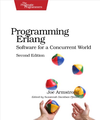 Book cover: "Programming Erlang" with juggling balls and hands.