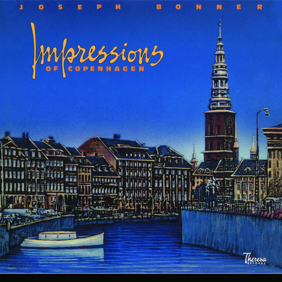 Vinyl record cover: “Impressions Of Copenhagen” with a cityscape and tower.