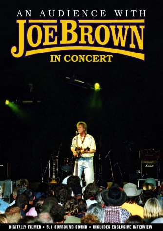 Joe Brown performing on stage with a guitar, concert DVD cover.