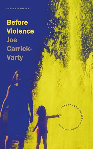 Book cover: “Before Violence” by Joe Carrick-Varty, with figures near a fountain.