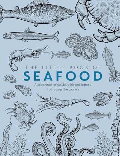 Book cover with detailed illustrations of various fish and shellfish.